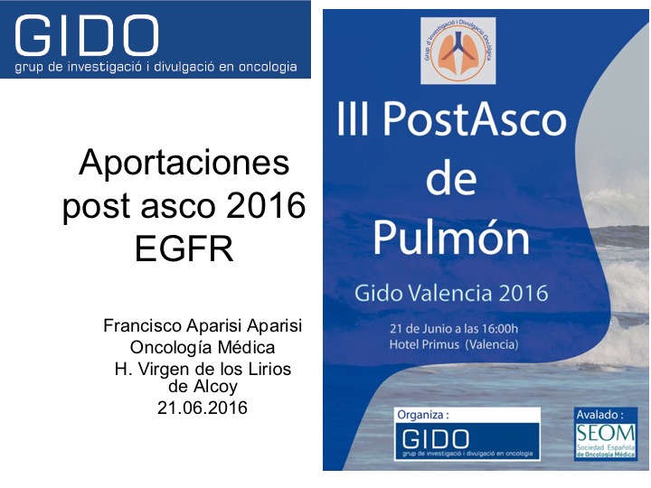 EGFR postasco de pulmón gido valencia 2016