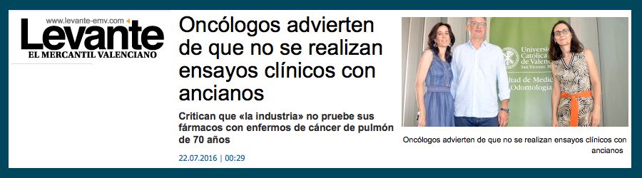 Oncólogos advierten que se hacen pocos ensayos clínicos con ancianos